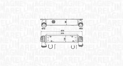 интеркулер (охладител за въздуха на турбината) MAGNETI MARELLI 351319205460