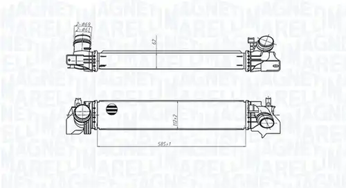 интеркулер (охладител за въздуха на турбината) MAGNETI MARELLI 351319205540