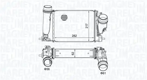 интеркулер (охладител за въздуха на турбината) MAGNETI MARELLI 351319205830