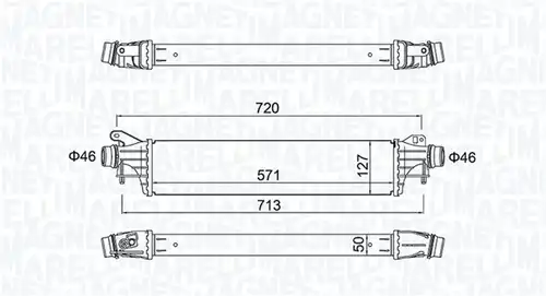 интеркулер (охладител за въздуха на турбината) MAGNETI MARELLI 351319205870