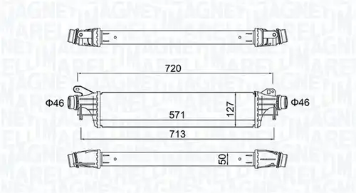 интеркулер (охладител за въздуха на турбината) MAGNETI MARELLI 351319205880