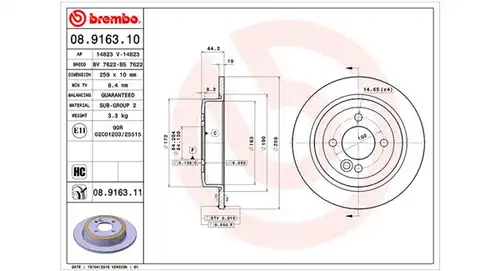спирачен диск MAGNETI MARELLI 360406002800