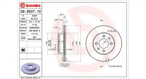 спирачен диск MAGNETI MARELLI 360406004900