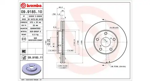 спирачен диск MAGNETI MARELLI 360406009100