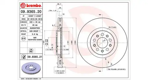 спирачен диск MAGNETI MARELLI 360406011700
