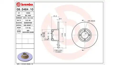 спирачен диск MAGNETI MARELLI 360406014000
