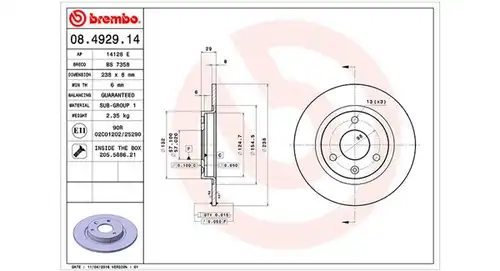 спирачен диск MAGNETI MARELLI 360406017700