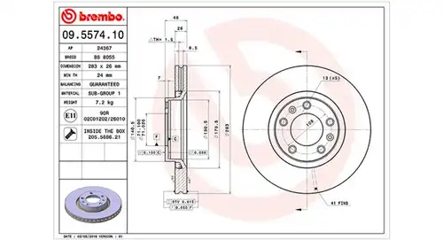 спирачен диск MAGNETI MARELLI 360406018200