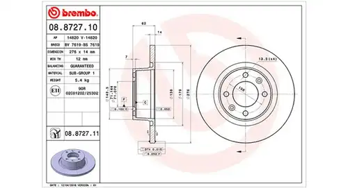 спирачен диск MAGNETI MARELLI 360406018800
