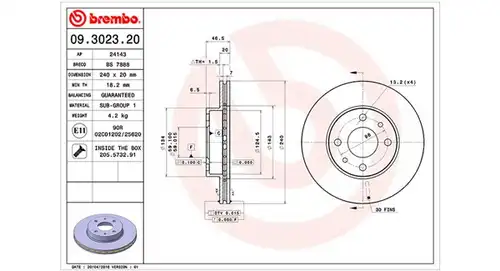 спирачен диск MAGNETI MARELLI 360406021200