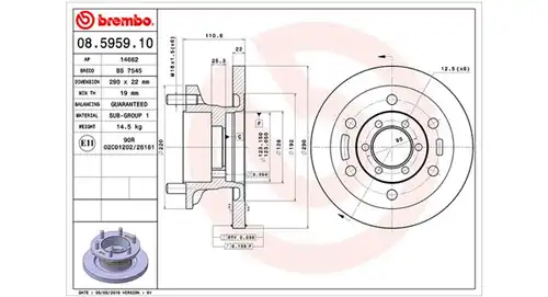 спирачен диск MAGNETI MARELLI 360406022800