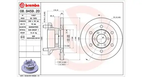 спирачен диск MAGNETI MARELLI 360406024000