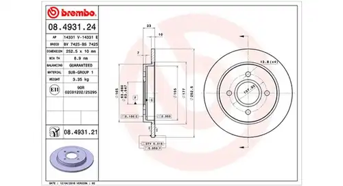 спирачен диск MAGNETI MARELLI 360406024600