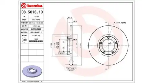 спирачен диск MAGNETI MARELLI 360406024700