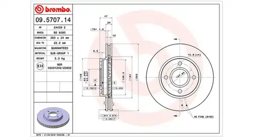 спирачен диск MAGNETI MARELLI 360406025300