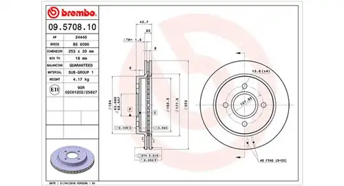 спирачен диск MAGNETI MARELLI 360406025400