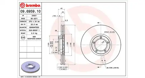 спирачен диск MAGNETI MARELLI 360406025900