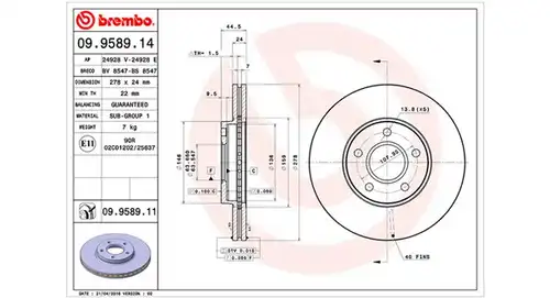 спирачен диск MAGNETI MARELLI 360406026500