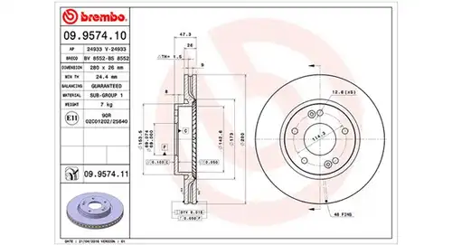 спирачен диск MAGNETI MARELLI 360406027100