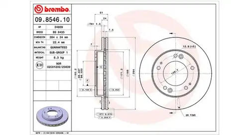 спирачен диск MAGNETI MARELLI 360406030300