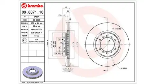 спирачен диск MAGNETI MARELLI 360406034400