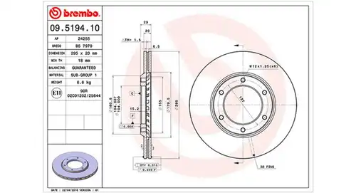 спирачен диск MAGNETI MARELLI 360406034600
