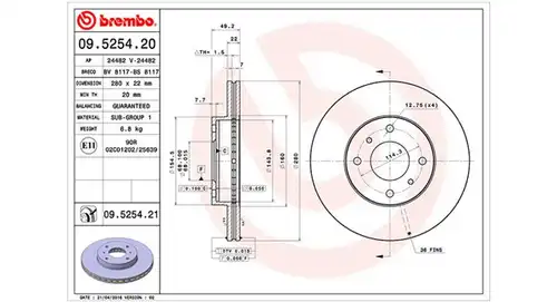 спирачен диск MAGNETI MARELLI 360406035200