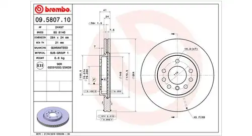 спирачен диск MAGNETI MARELLI 360406037800