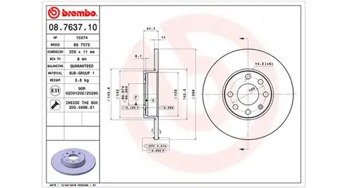 спирачен диск MAGNETI MARELLI 360406038600