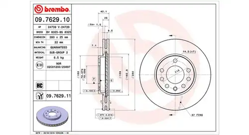 спирачен диск MAGNETI MARELLI 360406038800