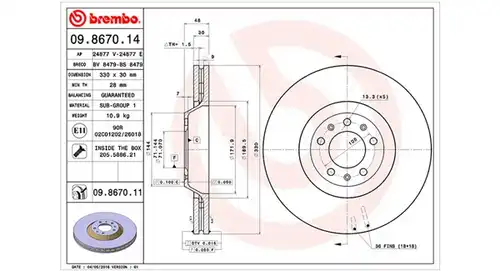 спирачен диск MAGNETI MARELLI 360406041600