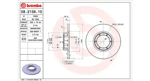 спирачен диск MAGNETI MARELLI 360406041800
