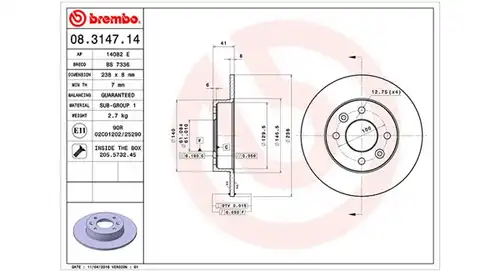 спирачен диск MAGNETI MARELLI 360406042200