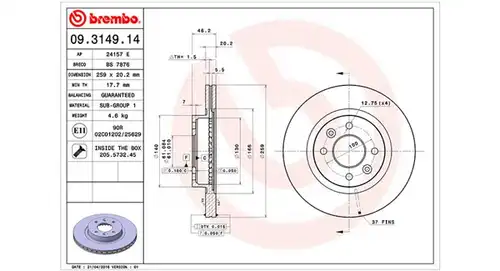 спирачен диск MAGNETI MARELLI 360406042300