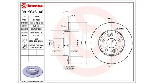 спирачен диск MAGNETI MARELLI 360406043800