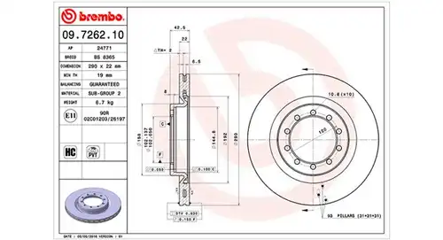 спирачен диск MAGNETI MARELLI 360406044600