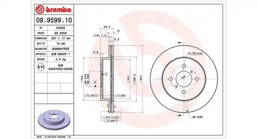 спирачен диск MAGNETI MARELLI 360406046200
