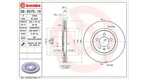 спирачен диск MAGNETI MARELLI 360406048600