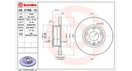 спирачен диск MAGNETI MARELLI 360406049000
