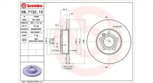 спирачен диск MAGNETI MARELLI 360406050100
