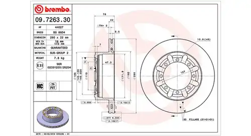 спирачен диск MAGNETI MARELLI 360406053900