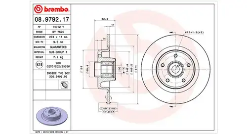 спирачен диск MAGNETI MARELLI 360406058000