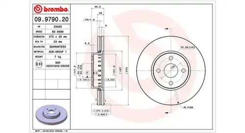 спирачен диск MAGNETI MARELLI 360406058500