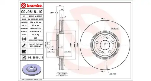 спирачен диск MAGNETI MARELLI 360406058900