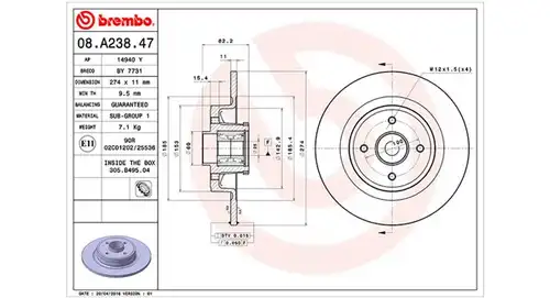спирачен диск MAGNETI MARELLI 360406061000