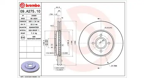 спирачен диск MAGNETI MARELLI 360406063300
