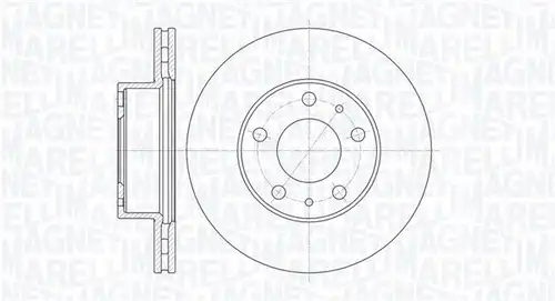 спирачен диск MAGNETI MARELLI 361302040168
