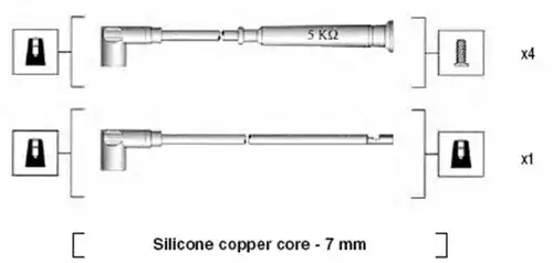 комплект запалителеи кабели MAGNETI MARELLI 941045230511