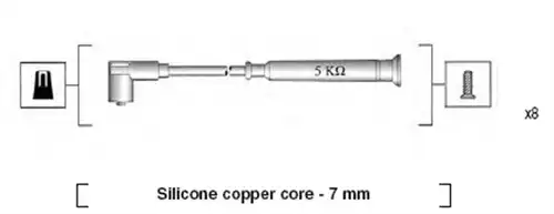 комплект запалителеи кабели MAGNETI MARELLI 941045270514
