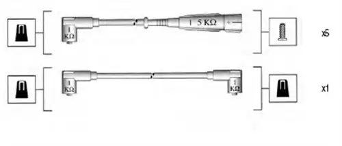 комплект запалителеи кабели MAGNETI MARELLI 941055110535